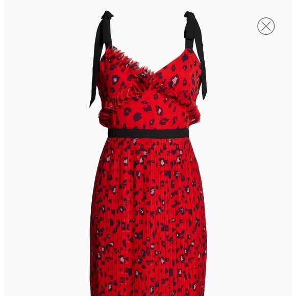 Foxiedox women midi leopard print dress - size medium. Like new! - Picture 4 of 8